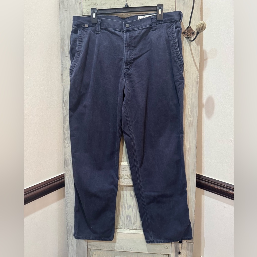 Carhartt Fire Resistant Cargo Work Pants Navy Blue 36/30